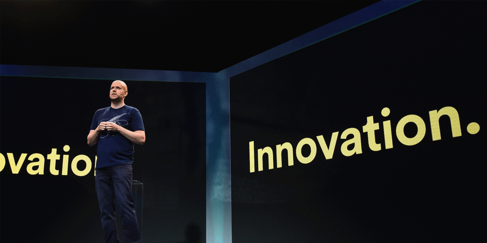 Daniel Ek, Founder and CEO, Spotify speaks onstage at Spotify Press Announcement on May 20, 2015 in New York City. (Photo by Michael Loccisano/Getty Images for Spotify)