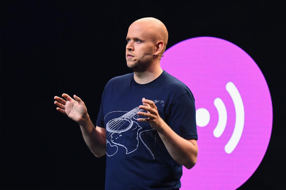 Daniel Ek, Founder and CEO, Spotify speaks onstage at Spotify Press Announcement on May 20, 2015 in New York City. (Photo by Michael Loccisano/Getty Images for Spotify)